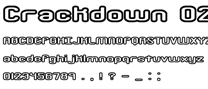 Crackdown O2 -BRK- font